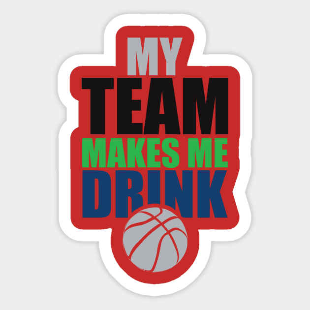 NBA Minnesota Timberwolves Drink Sticker by SillyShirts